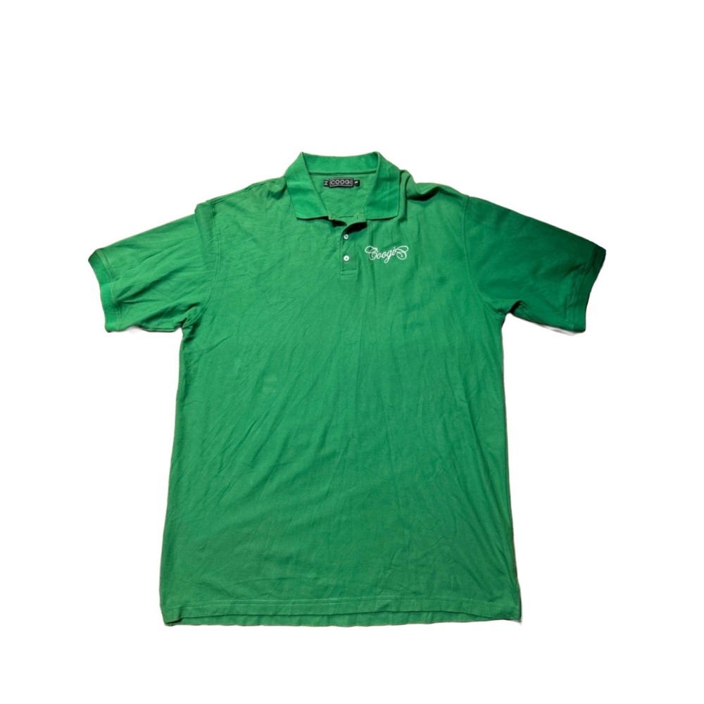 Coogi Polo Shirt XXXL Green Cotton Embroidered Logo Streetwear Vintage Style Men